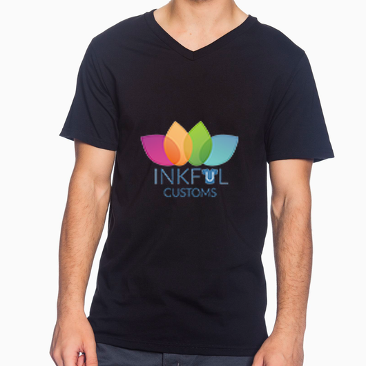 Men's Printed V-Neck T